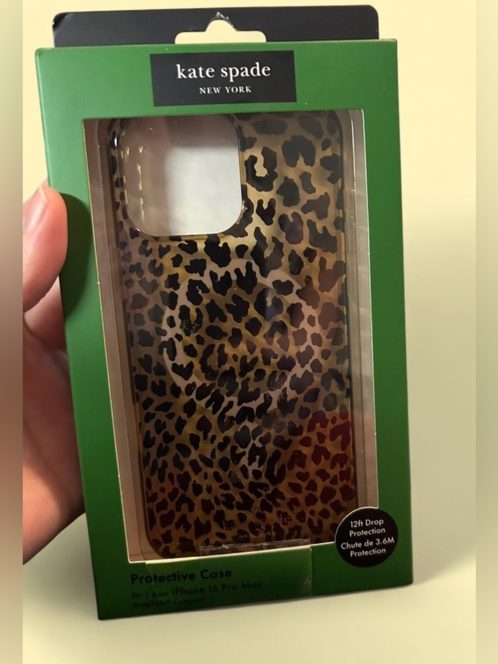 Kate Spade iPhone 16 Pro Max Case Leopard 🐆 Print MagSafe Compatible NWT